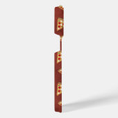 Cool pizza snijdt  rood patroon Monogram iPhone Hoesje (Rechterkant)