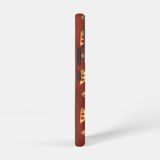 Cool pizza snijdt  rood patroon Monogram Samsung Galaxy Hoesje (Rechterkant)