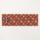 Cool pizza snijdt rood patroon Monogram Yogamat (Voorkant (horizontaal))