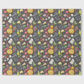 cool pizzagetiel patroon cadeaupapier (Vlak)