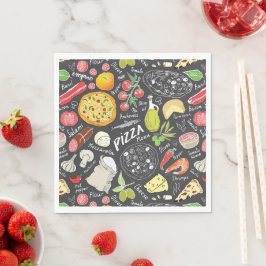 cool pizzagetiel patroon servet