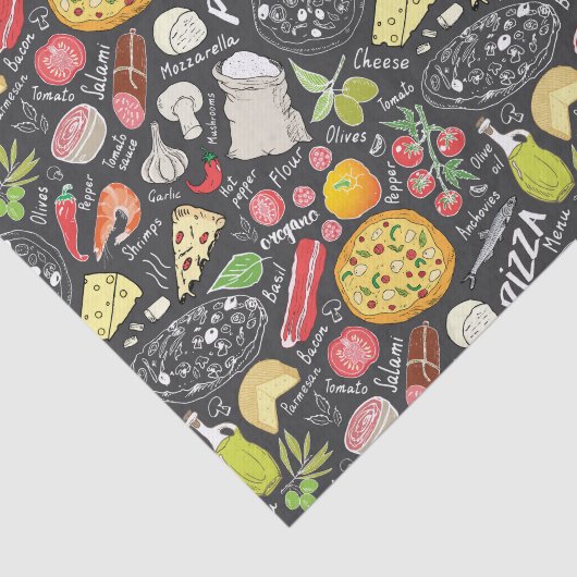 cool pizzagetiel patroon tissuepapier (Detail)