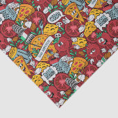 cool pizzagetiel patroon tissuepapier (Detail)
