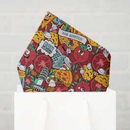 cool pizzagetiel patroon tissuepapier