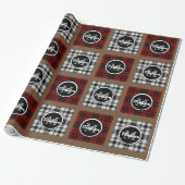 Cool Plaids w/Monogram & naam Cadeaupapier (Uitgerold)
