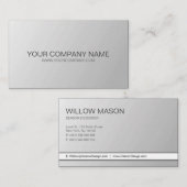 Cool Plain Grey Modern Visitekaartje (Voorkant / Achterkant)