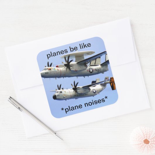 Cool plane meme sticker (Envelop)