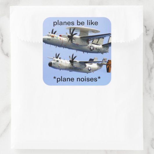 Cool plane meme sticker (Tas)