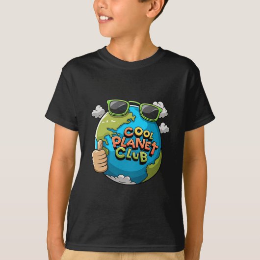 Cool Planet Club Earth Shirt Fun Eco T-shirt (Voorkant)