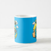 Cool Planet Coffee Mok Fun Earth Cartoon Eco Gift (Center)