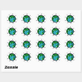 Cool - Planet Earth - Originele afbeelding - Ronde Sticker (Vel)