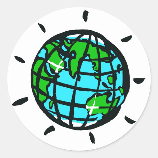 Cool - Planet Earth - Originele afbeelding - Ronde Sticker (Voorkant)
