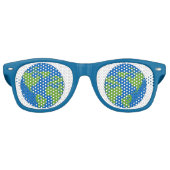 Cool Planet Earth Retro Zonnebril (Voorkant)