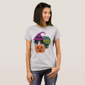 Cool Play on Words Halloween Witch Black Cat T-shirt (Voorkant volledig)