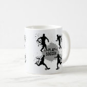 Cool Play Soccer Silhouettes Koffiemok (Voorkant rechts)