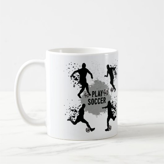 Cool Play Soccer Silhouettes Koffiemok (Links)