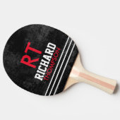 Cool Player Monogram (naam + initialen) oud zwart Tafeltennisbatje (Zijkant)