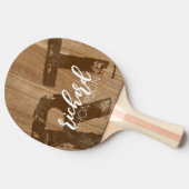 Cool Player Monogram (naam + initialen) Tafeltennisbatje (Zijkant)