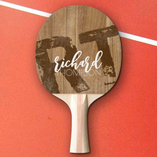 Cool Player Monogram (naam + initialen) Tafeltennisbatje