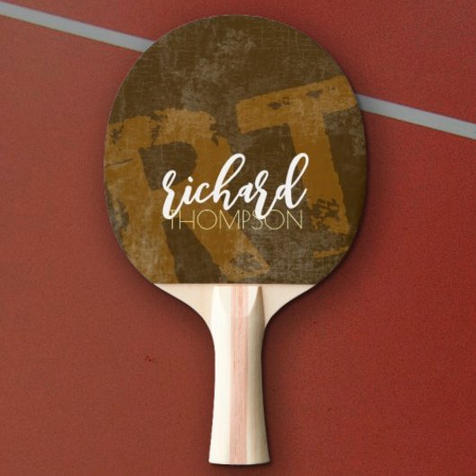 Cool Player Monogram (naam & initialen) Tafeltennisbatje
