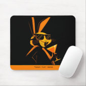 Cool Playful Retro Poster Rabbit Nightclub Mood  Muismat (Met muis)