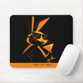 Cool Playful Retro Poster Rabbit Nightclub Mood  Muismat (Met muis)