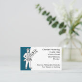 Cool Plumbing Service Plumber Business Cards Visitekaartje (Staand voorkant)