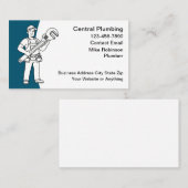 Cool Plumbing Service Plumber Business Cards Visitekaartje (Voorkant / Achterkant)
