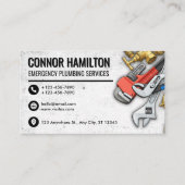 Cool Plumbing Tools Illustration Visitekaartje (Voorkant)