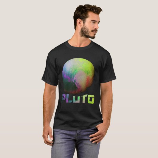 Cool Pluto Dwarf Planet Kuiper Belt Astronomy T-shirt (Voorkant volledig)