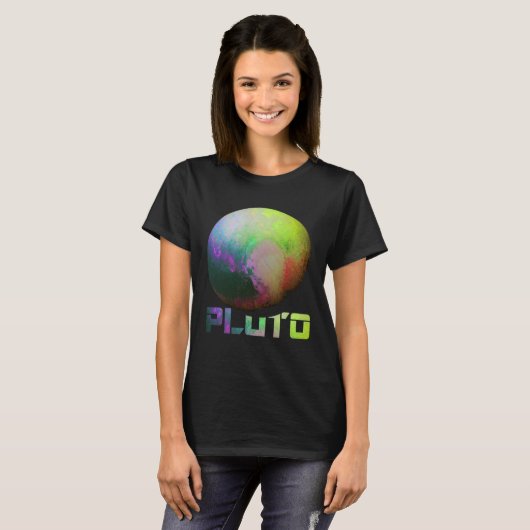 Cool Pluto Dwarf Planet Kuiper Belt Astronomy T-shirt (Voorkant volledig)