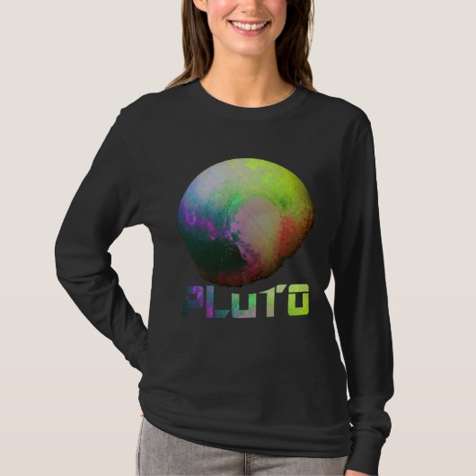 Cool Pluto Dwergplaneet Kuipergordel Astronomie T-shirt (Voorkant)