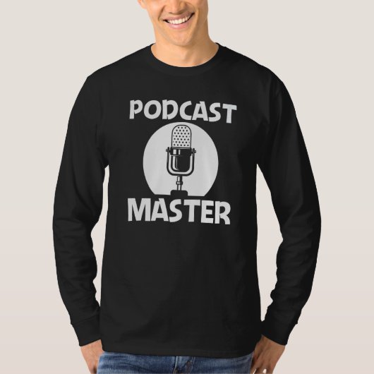 Cool Podcast For Men Women Podcaster Microphone St T-shirt (Voorkant)