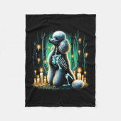 Cool Poedel Hond Skelet Halloween Hond Mam Pap Chr Fleece Deken (Voorkant)