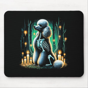 Cool Poedel Hond Skelet Halloween Hond Mam Pap Chr Muismat