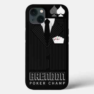 Cool Poker Champ Pinstripe Pak Casino iPhone 13 Hoesje