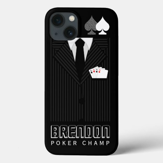 Cool Poker Champ Pinstripe Suit Casino Case-Mate iPhone Case (Achterkant)