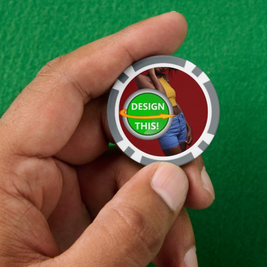 COOL! Poker Chips - Grijs - Aangepast (Hand)