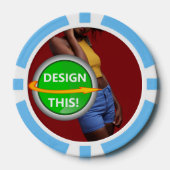 COOL! Poker Chips - Lichtblauw - Aangepast (Voorkant)