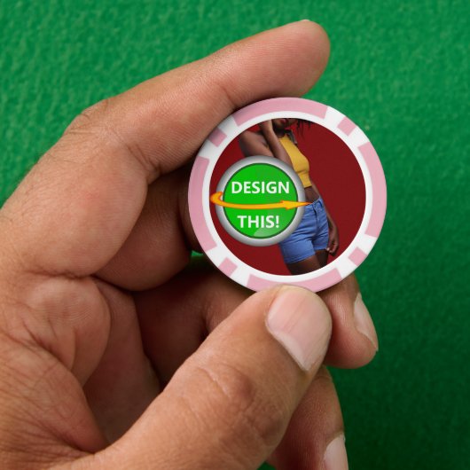COOL! Poker Chips - Roze - Aangepast (Hand)