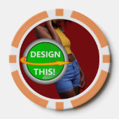 COOL! Poker Chips - Sinaasappel- Custom (Voorkant)