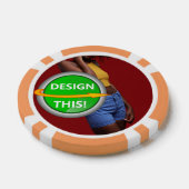 COOL! Poker Chips - Sinaasappel- Custom (Enkel)