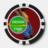 COOL! Poker Chips - Zwart - Aangepast (Voorkant)