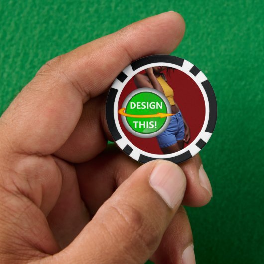 COOL! Poker Chips - Zwart - Aangepast (Hand)