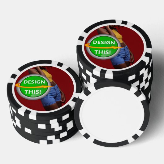 COOL! Poker Chips - Zwart - Aangepast (Opstapeling)