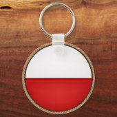Cool Poland Flag Seal Sleutelhanger (Voorkant)