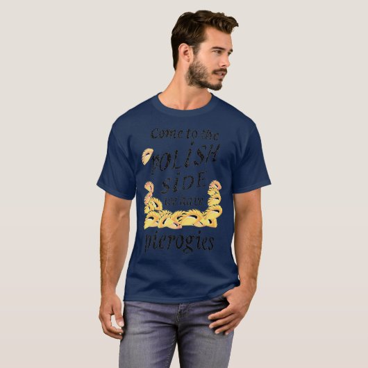 Cool Poland Side Pierogies Funny Pierogi Food T-shirt (Voorkant volledig)