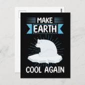 Cool Polar Bear Earth Care Animal Rescue Save Briefkaart (Voorkant / Achterkant)