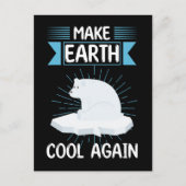 Cool Polar Bear Earth Care Animal Rescue Save Briefkaart (Voorkant)