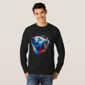 Cool Polar Beer Hoofdtelefoon Muziek Art Christmas T-shirt (Voorkant volledig)